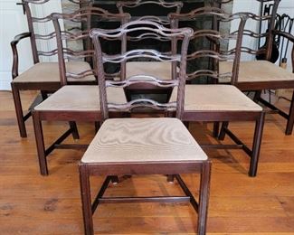 $325 (set) - 2 arm chairs measure 37" high x 23" wide x 18" deep. 4 arm chairs measure 36" high x 22" wide x 17" deep