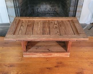 $40 - rough wood table - 16" high x 40" wide x 24" deep