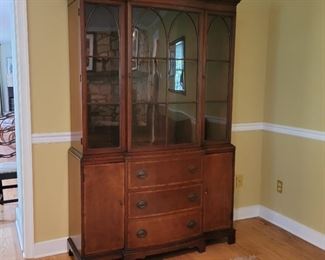 $195 - Glass front china cabinet - 75" high x 48" wide x 16" deep
