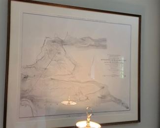 $195 - Map of Kittattiny or Blue Mountains East and West of the Gap of the Schuylkill River - 30" x 35"