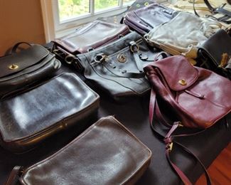Selection of Vintage Coach purses