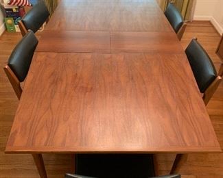 Mid-century modern table and chairs.  Stanley Tivoli.  