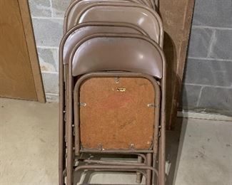 Metal folding chairs