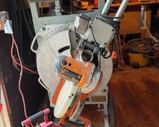 Rolling Ridgid , Dewalt , table & miter saws, stands and more. 