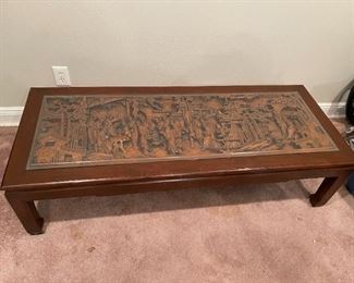Hand carved asian / thai  themed coffee table 