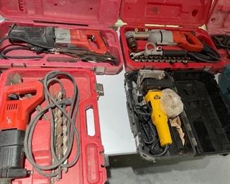 Cutoff saws,  hammer drills, sanders - one stop shopping 