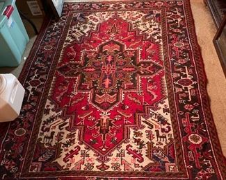 antique wool rug, needs cleaning