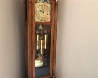 Grandfather clock: 78" x 19.5" x 12"