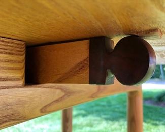  Rosewood detail of Artist Made Drop Leaf Table