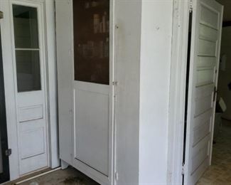 Very large pie safe or primitive screen door cabinet