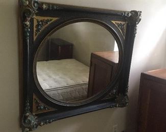 VERY OLD AND UNUSUAL PAINTED MIRROR