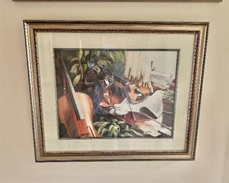 David Gill "Violins"; lithograph, signed and numbered