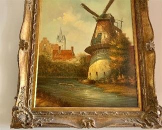 Original oil; Dutch landscape