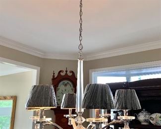 Polished nickel chandelier #2