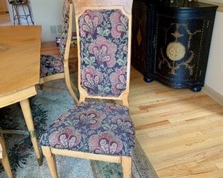1 of 4 Armless, Upholstered Dining Room Chairs