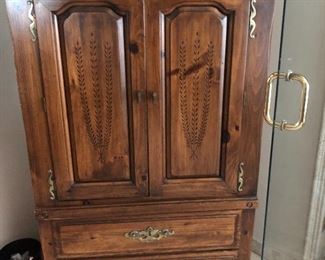 pine armoire chest