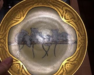 cute mice plate vintage