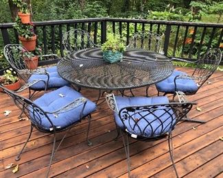 wrought iron patio set