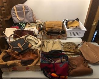 Designer purses vintage to now, coach, Michael kors, Doony and Burke, Kate spade, Pendleton, and more.