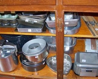 Pots and pans (most outside in carport)