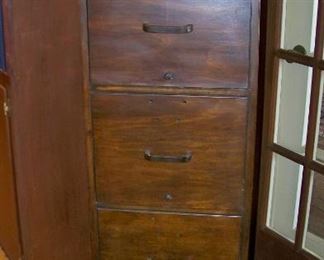 Oak filing cabinet