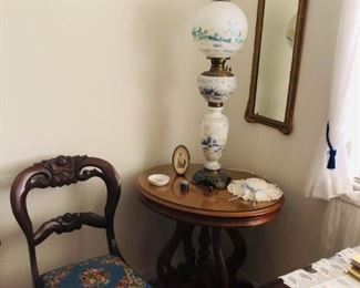 Walnut Oval Parlor table 1870