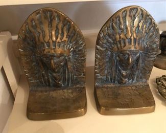 Brass Indian Bookends