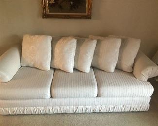 Beautiful cream color sofa with matching chair