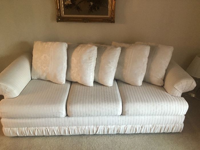 Beautiful cream color sofa with matching chair