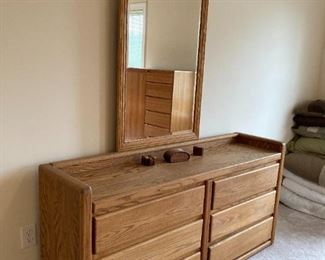 LONG DRESSER AND MIRROR