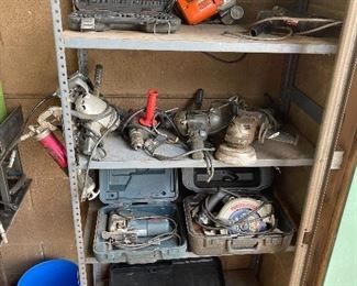 Assortment of power tools
