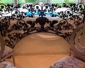 French Iron Gate (great as a headboard!), Ethan Allen Radius Chair in Brushed Nickel Set/4