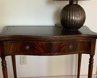 Strongbow Furniture Desk/Card Table, Desk Chair, Brass table Lamp