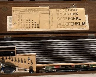 Vintage Drafting Lettering Set