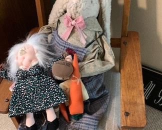 Vintage/Antique Child's Rocker, Bunny