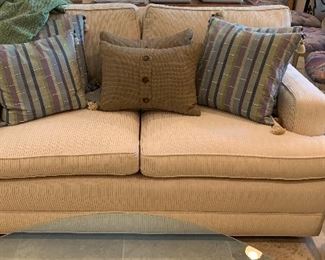 Custom Pleated Sofa and Loveseat
