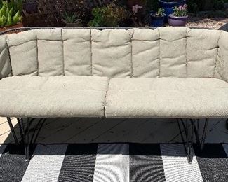 Patio Vintage Wrought Iron Homecrest Grenada Glider Mid Century Patio Seating