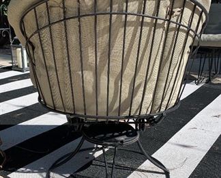 Patio Vintage Wrought Iron Homecrest Grenada Glider Mid Century Patio Seating