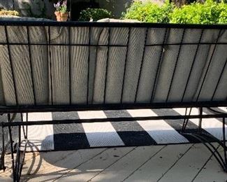 Patio Vintage Wrought Iron Homecrest Grenada Glider Mid Century Patio Seating