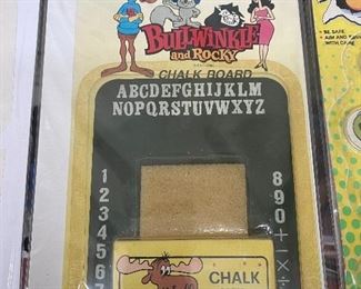 Bullwinkle and Rocky Chalk Board on Original Card