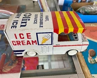Tin Litho Olin Dry Ice Ice Cream Van