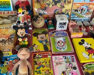 Vintage Mickey Mouse Collectibles on Original Cards