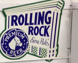 Metal Rolling Rock sign