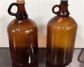 Antique Clorox Bottles with lids