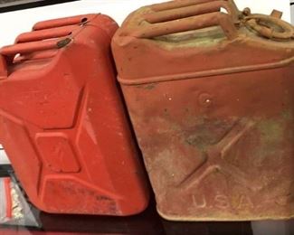 Antique Metal Gasoline cans