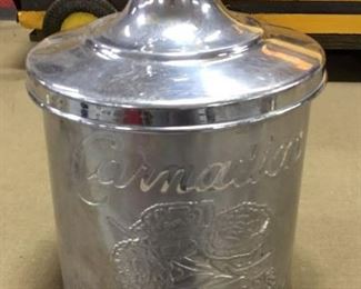 Carnation Malted Milk tin decanter