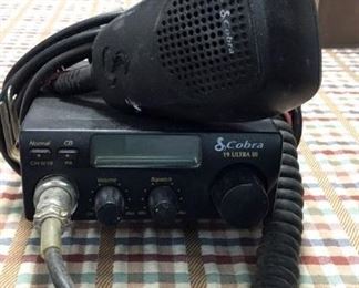 Vintage Cobra CB Radio with 8 ft truck antenna