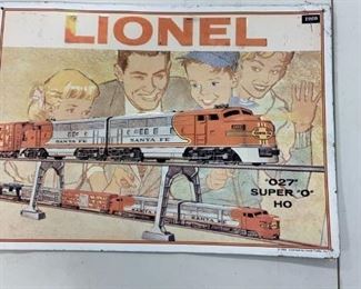 Vintage Lionel Train metal sign