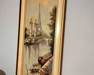 Painting of famous "Eiffel Tower."