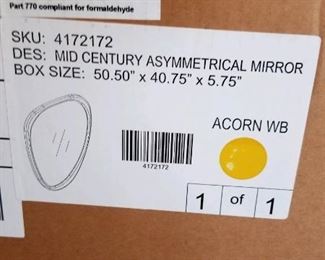 Mid century Asymetrical mirror "West Elm"